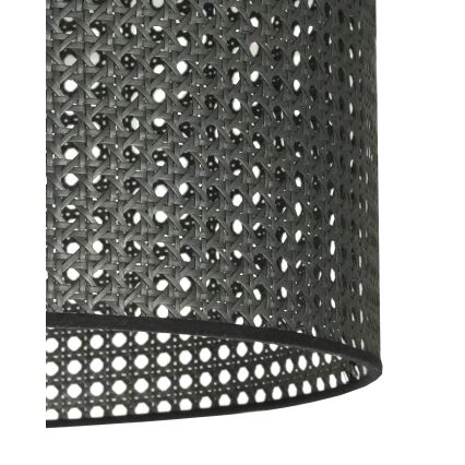 Duolla - Plafonski luster ROLLER RATTAN 1xE27/15W/230V prečnik 45 cm crna