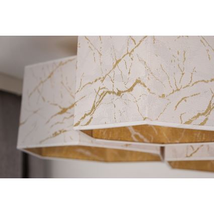 Duolla - Plafonski luster ROLLER TRIO HEX 3xE27/15W/230V beli/zlatni