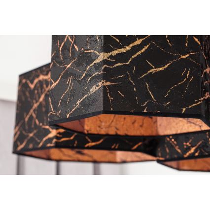 Duolla - Plafonski luster ROLLER TRIO HEX 3xE27/15W/230V crna/bakrena