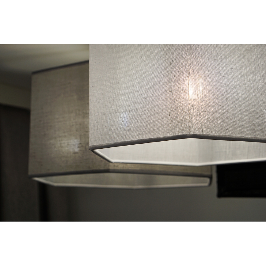 Duolla - Plafonski luster ROLLER TRIO HEX 3xE27/15W/230V crna/siva/bela