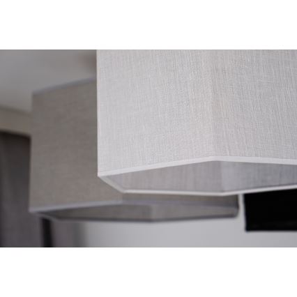 Duolla - Plafonski luster ROLLER TRIO HEX 3xE27/15W/230V crna/siva/bela