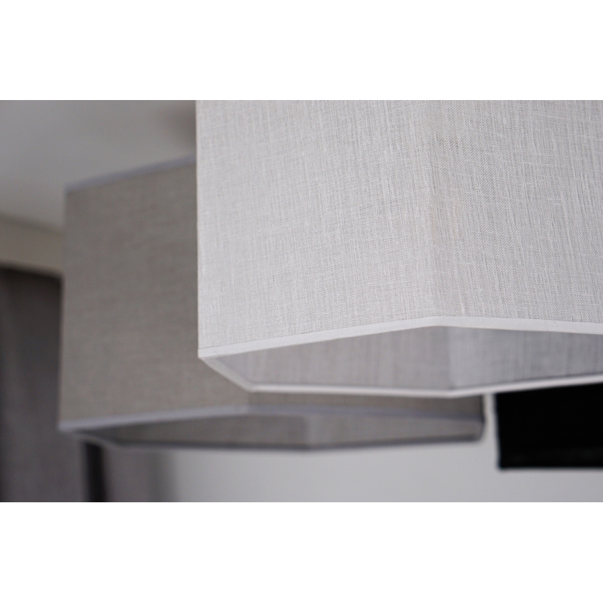 Duolla - Plafonski luster ROLLER TRIO HEX 3xE27/15W/230V crna/siva/bela