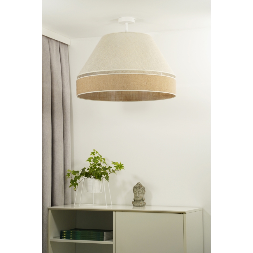 Duolla - Plafonski luster YUTE AVIGNON 1xE27/15W/230V prečnika 60 cm siva/braon