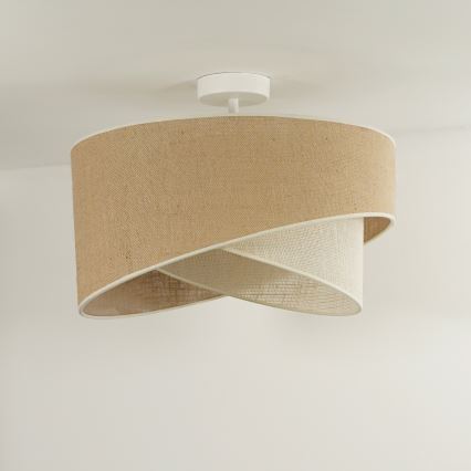 Duolla - Plafonski luster YUTE CELLO za površinsko montiranje 1xE27/15W/230V prečnik 45 cm smeđa/siva