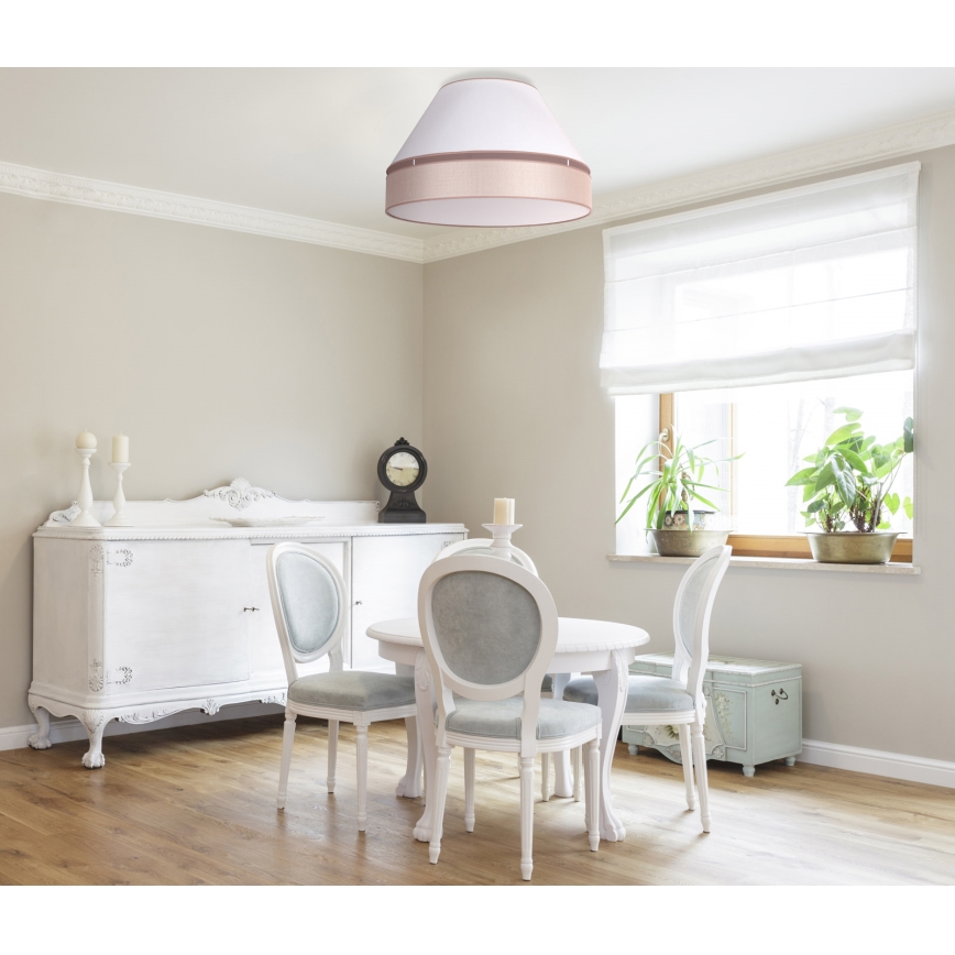 Duolla - Plafonsko svetlo AVIGNON 3xE27/15W/230V, prečnik 60 cm, belo/bež