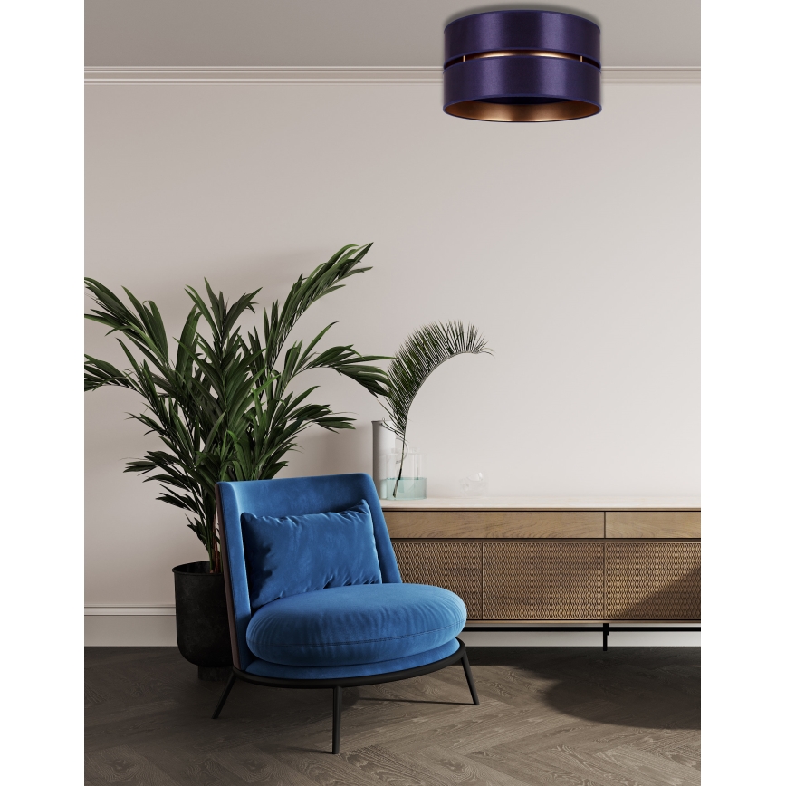 Duolla - Plafonsko svetlo DUO 1xE27/15W/230V Ø 40 cm plavo/zlatno