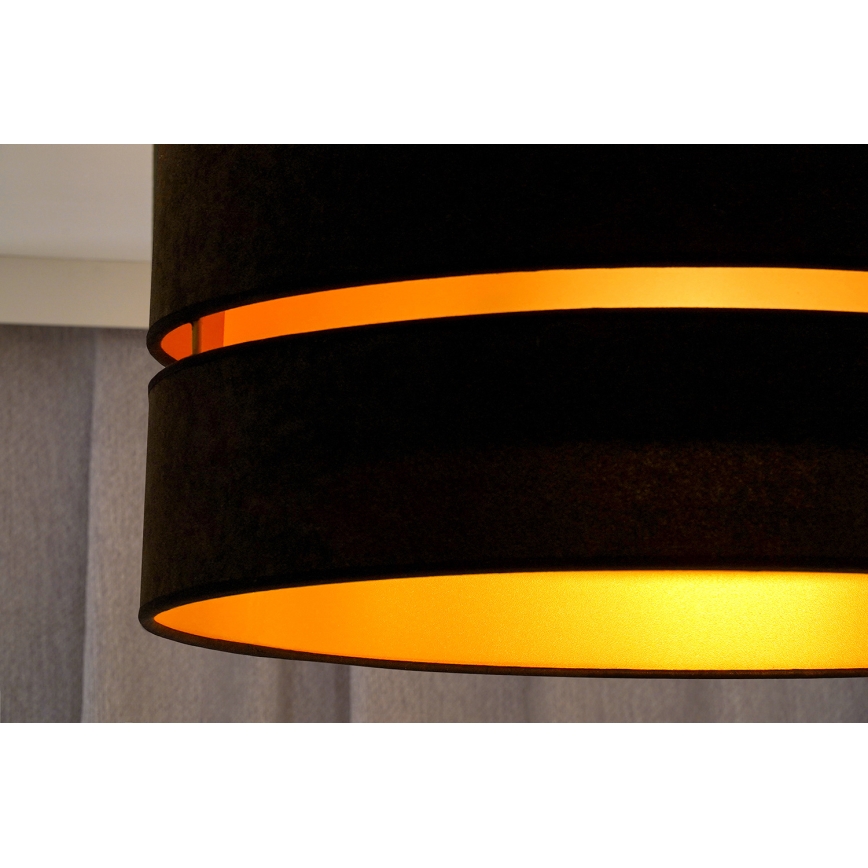 Duolla - Plafonsko svetlo DUO 1xE27/40W/230V prečnik 40 cm crna/zlatna