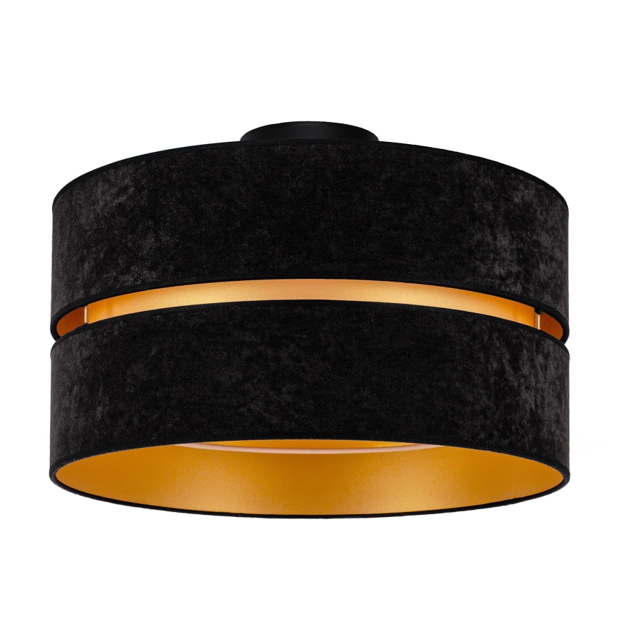 Duolla - Plafonsko svetlo DUO 1xE27/40W/230V prečnik 40 cm crna/zlatna