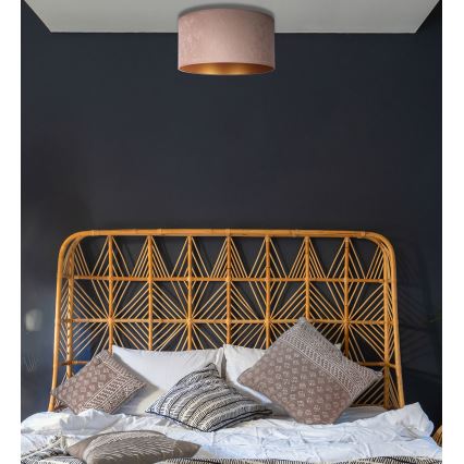 Duolla - Plafonsko svetlo ROLLER 1xE27/15W/230V, prečnik 40 cm, bež/zlatna