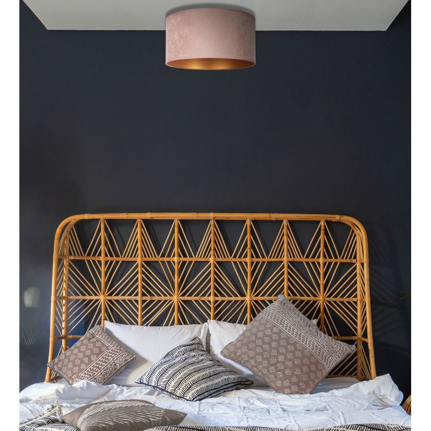 Duolla - Plafonsko svetlo ROLLER 1xE27/15W/230V, prečnik 40 cm, bež/zlatna