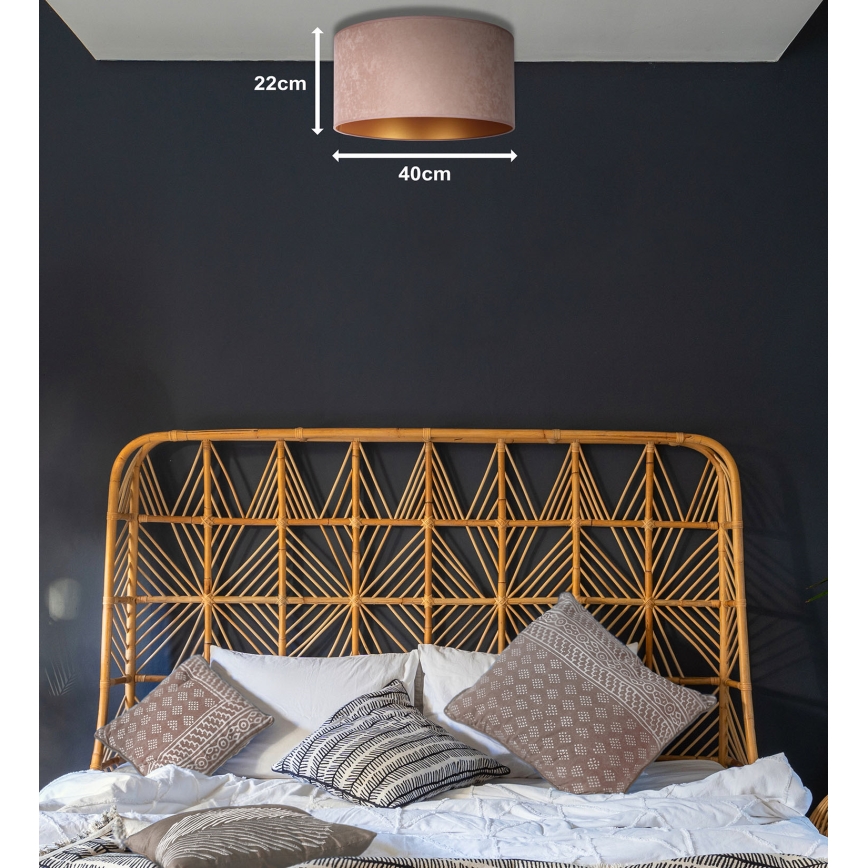 Duolla - Plafonsko svetlo ROLLER 1xE27/15W/230V, prečnik 40 cm, bež/zlatna