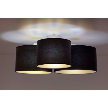 Duolla - Plafonsko svetlo ROLLER TRIO 3xE27/60W/230V antracit