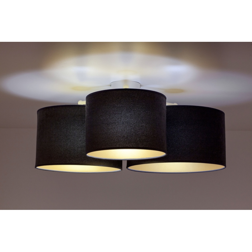 Duolla - Plafonsko svetlo ROLLER TRIO 3xE27/60W/230V antracit