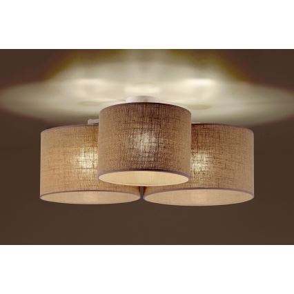 Duolla - Plafonsko svetlo ROLLER TRIO 3xE27/60W/230V bež