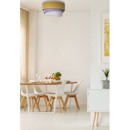 Duolla - Plafonsko svetlo TRIO 1xE27/15W/230V, prečnik 45 cm žuta/siva/bela