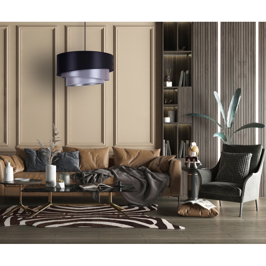 Duolla - Plafonsko svetlo TRIO 1xE27/15W/230V Ø 60 cm plavo/srebrno