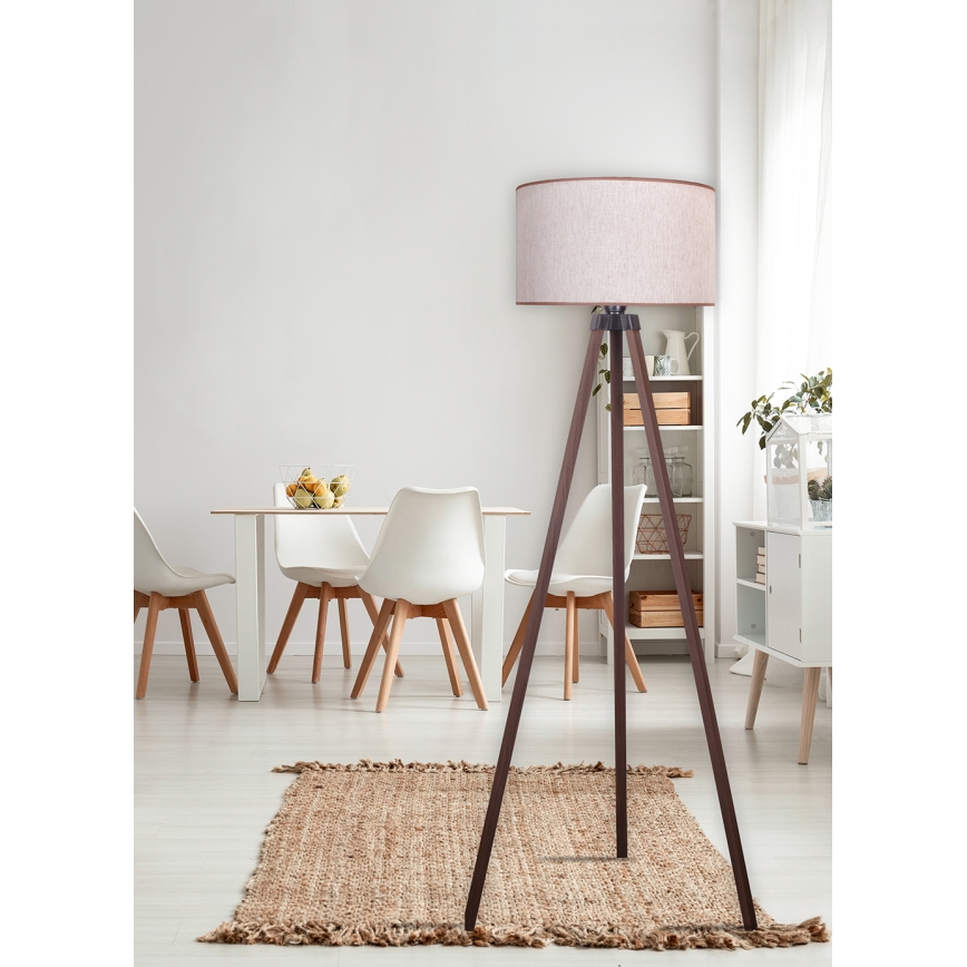 Duolla - Podna lampa 1xE27/60W/230V pr. 44 cm bež/braon