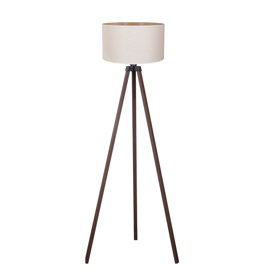Duolla - Podna lampa 1xE27/60W/230V pr. 44 cm kremasta/braon