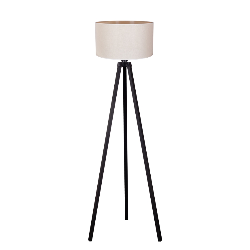 Duolla - Podna lampa 1xE27/60W/230V pr. 44 cm kremasta/venge