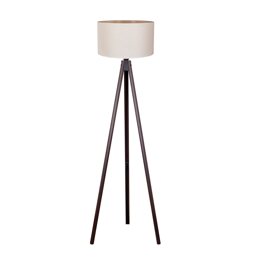 Duolla - Podna lampa 1xE27/60W/230V pr. 44 cm kremasta/venge
