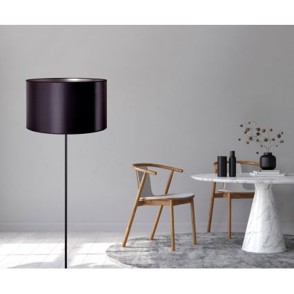 Duolla - Podna lampa CANNES 1xE27/15W/230V pr. 45 cm crno/srebrno