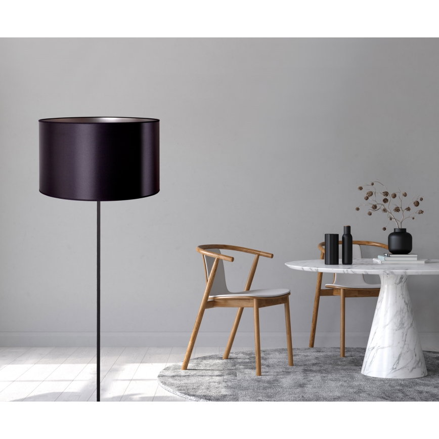 Duolla - Podna lampa CANNES 1xE27/15W/230V pr. 45 cm crno/srebrno