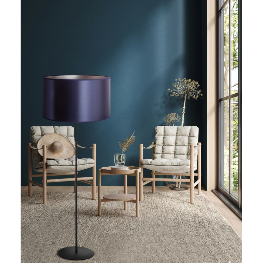Duolla - Podna lampa CANNES 1xE27/15W/230V pr. 45 cm ljubičasta/srebrno/crno
