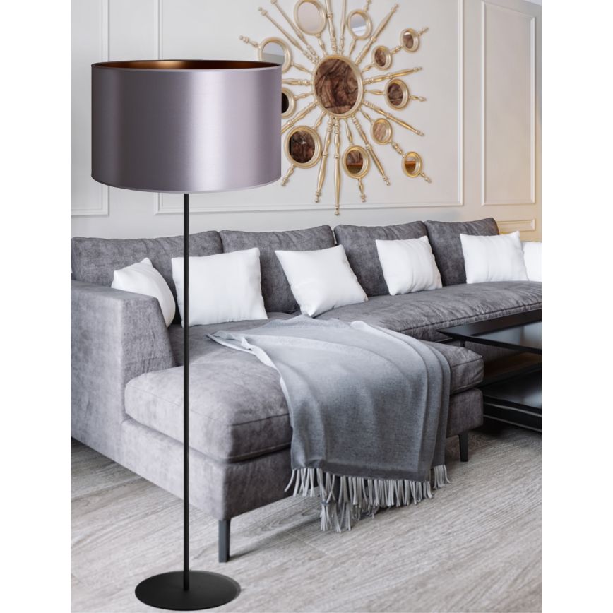 Duolla - Podna lampa CANNES 1xE27/15W/230V pr. 45 cm srebrno/bakrena/crno