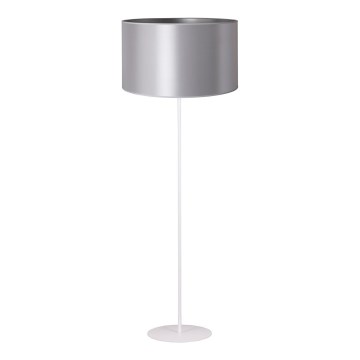 Duolla - Podna lampa CANNES 1xE27/15W/230V pr. 45 cm srebrno/bela