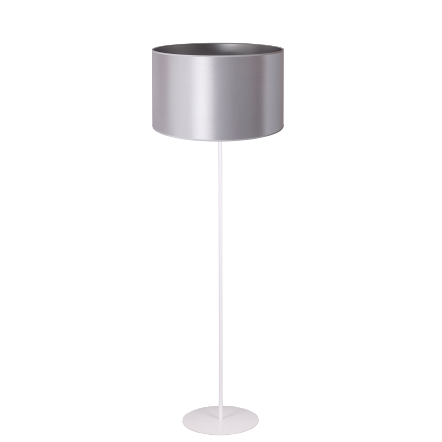 Duolla - Podna lampa CANNES 1xE27/15W/230V pr. 45 cm srebrno/bela