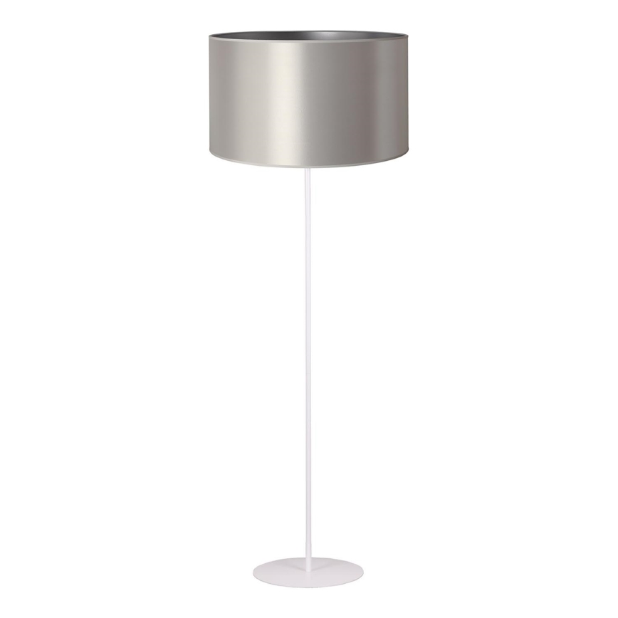Duolla - Podna lampa CANNES 1xE27/15W/230V pr. 45 cm srebrno/bela