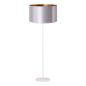 Duolla - Podna lampa CANNES 1xE27/15W/230V prečnik 45 cm srebrna/bakrena/bela