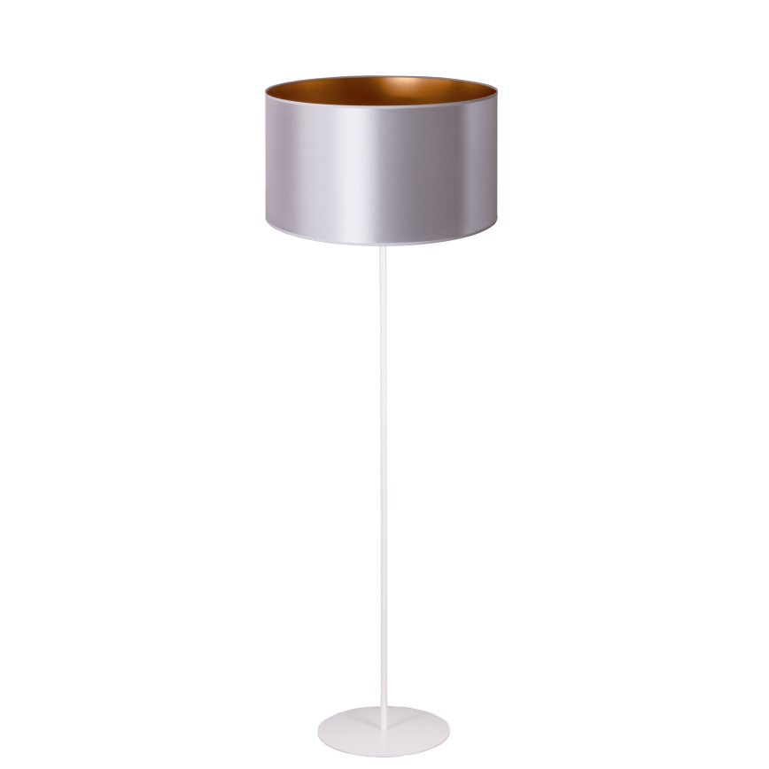 Duolla - Podna lampa CANNES 1xE27/15W/230V prečnik 45 cm srebrna/bakrena/bela