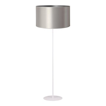 Duolla - Podna lampa CANNES 1xE27/15W/230V prečnik 45 cm srebrna/bela