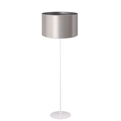 Duolla - Podna lampa CANNES 1xE27/15W/230V prečnik 45 cm srebrna/bela
