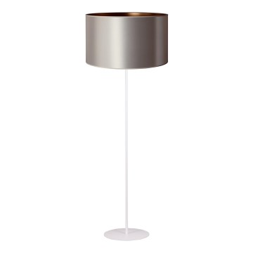 Duolla - Podna lampa CANNES 1xE27/15W/230V Ø 45 cm srebrna/bakarna/bela