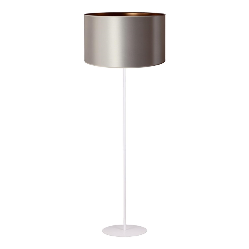Duolla - Podna lampa CANNES 1xE27/15W/230V Ø 45 cm srebrna/bakarna/bela