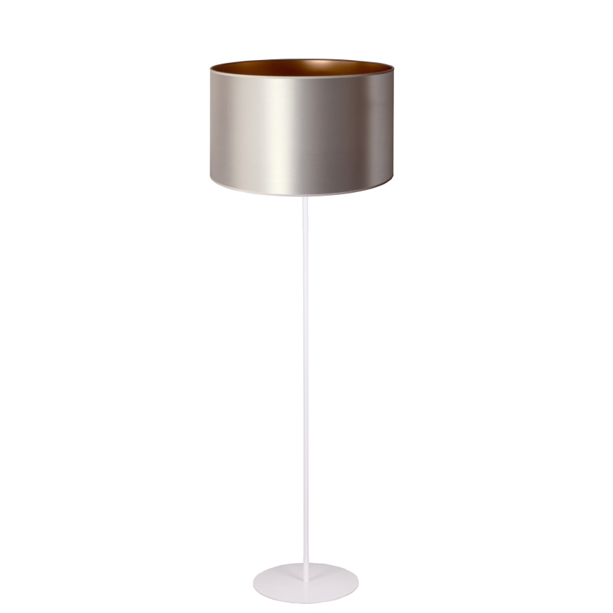 Duolla - Podna lampa CANNES 1xE27/15W/230V Ø 45 cm srebrna/bakarna/bela