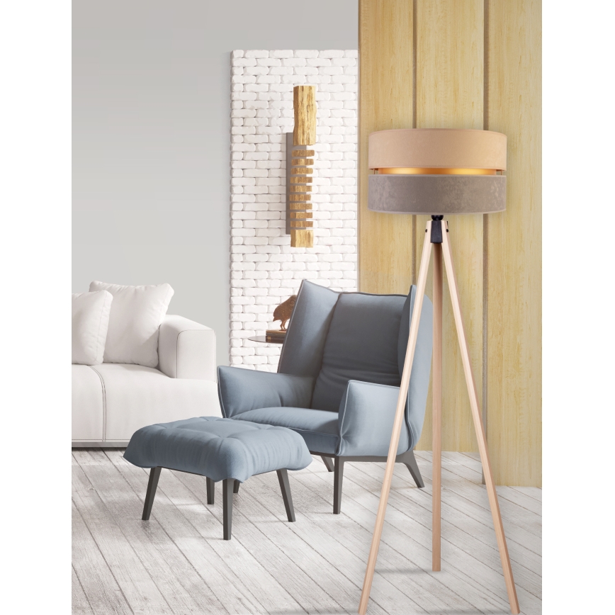 Duolla - Podna lampa DUO 1xE27/60W/230V pr. 44 cm bež/sivo/bež