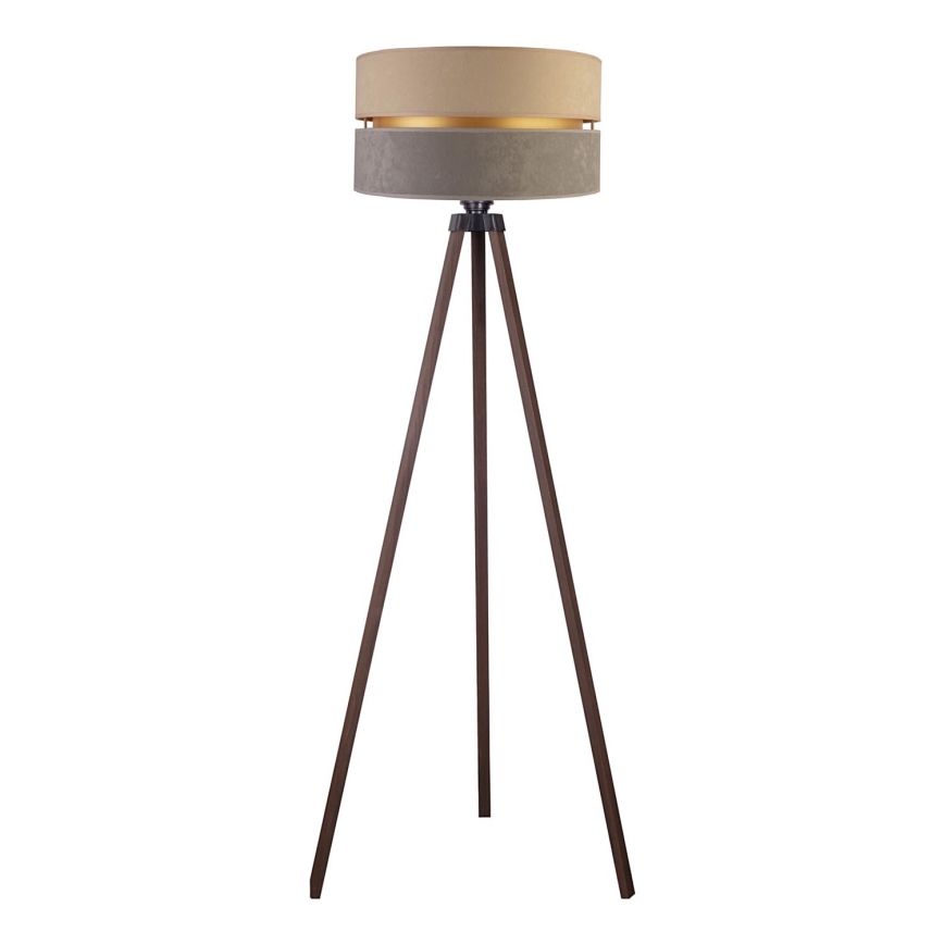 Duolla - Podna lampa DUO 1xE27/60W/230V pr. 44 cm bež/sivo/braon