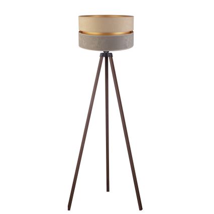 Duolla - Podna lampa DUO 1xE27/60W/230V pr. 44 cm bež/sivo/braon