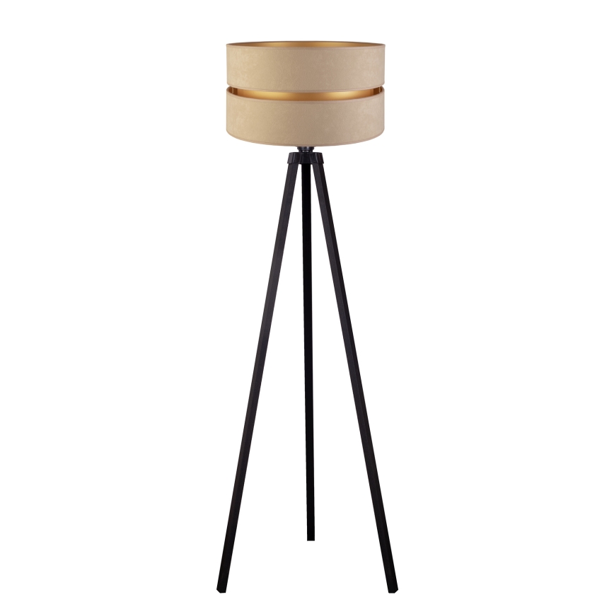 Duolla - Podna lampa DUO 1xE27/60W/230V pr. 44 cm bež/venge