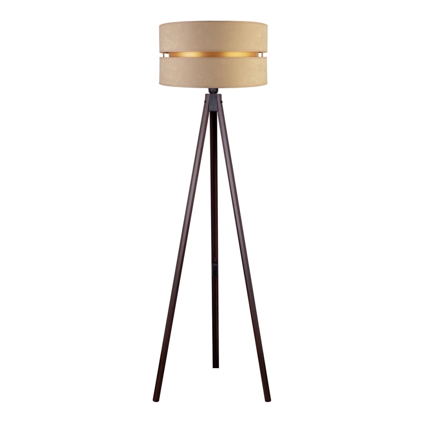 Duolla - Podna lampa DUO 1xE27/60W/230V pr. 44 cm bež/venge
