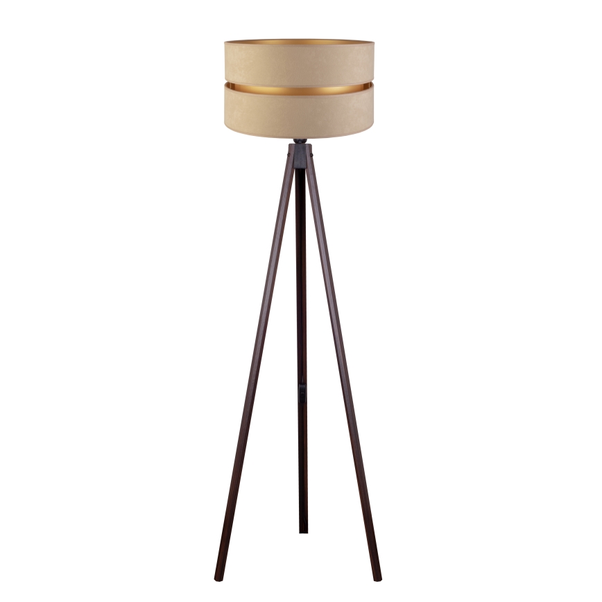 Duolla - Podna lampa DUO 1xE27/60W/230V pr. 44 cm bež/venge