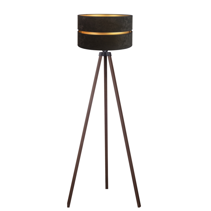 Duolla - Podna lampa DUO 1xE27/60W/230V pr. 44 cm crno/braon