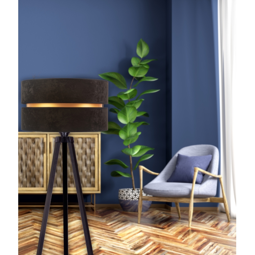 Duolla - Podna lampa DUO 1xE27/60W/230V pr. 44 cm crno/venge