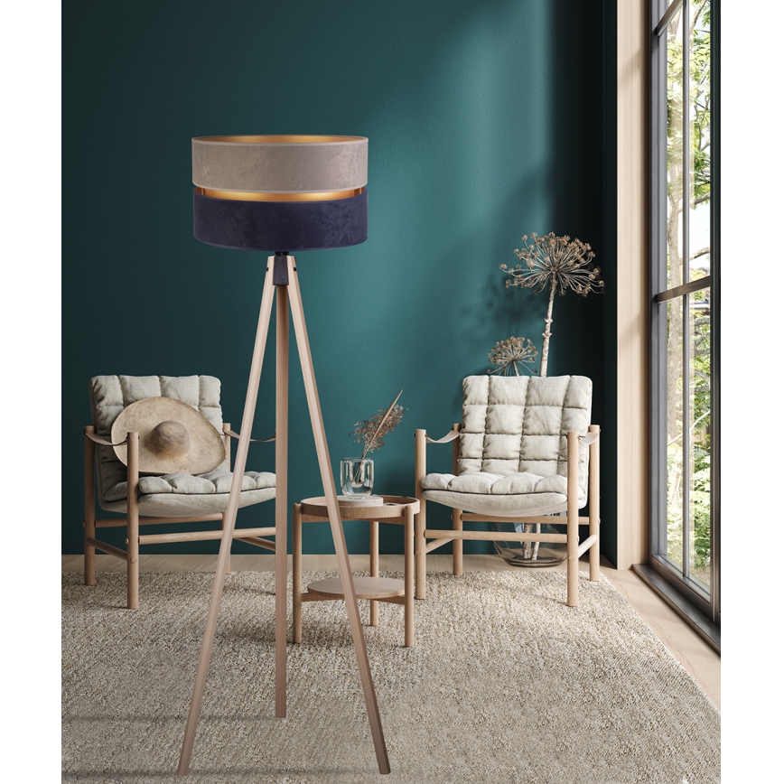 Duolla - Podna lampa DUO 1xE27/60W/230V pr. 44 cm sivo/plava/bež