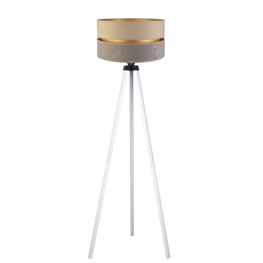 Duolla - Podna lampa DUO 1xE27/60W/230V, prečnik 44 cm, bež/siva/bela