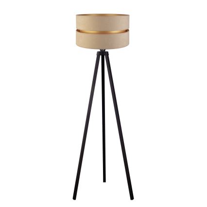 Duolla - Podna lampa DUO 1xE27/60W/230V, prečnik 44 cm, bež/wenge