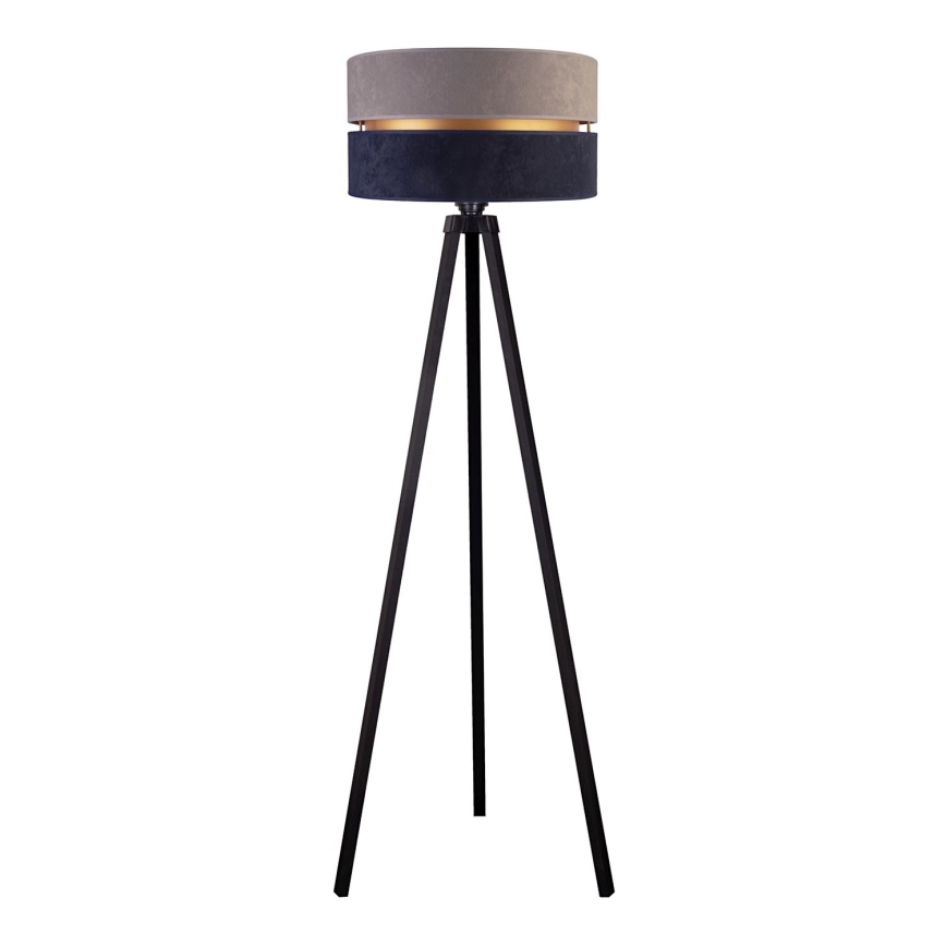 Duolla - Podna lampa DUO 1xE27/60W/230V prečnika 44 cm siva/plava/wenge